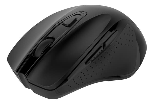 Wireless silent office mouse USB receiv 2400DPI 6button blck