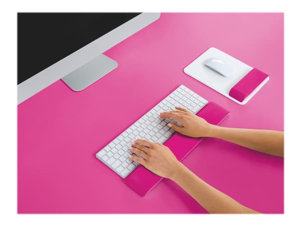 Leitz Ergo WOW - Håndleddsstøtte for tastatur - rosa