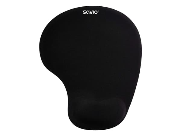 Savio MP-01B hiirimatto musta, Musta, Yksivärinen, Rannetuki, Rannetuki
