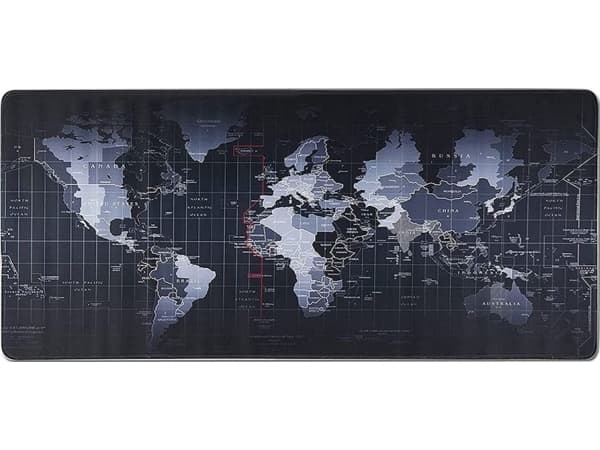 A large gaming mouse pad world map 90x40 cm universal