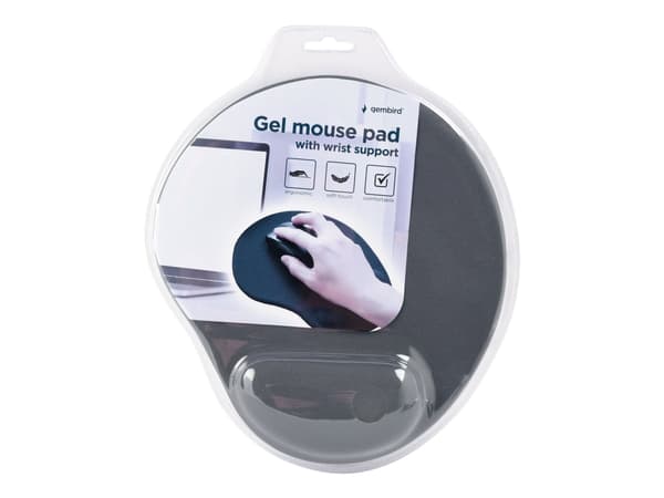 Gembird MP-GEL-GR - Musematte med håndleddsstøtte - grå