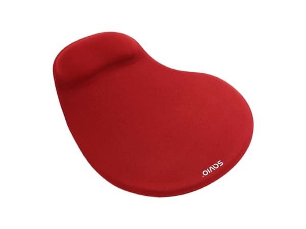 Savio MP-01BL mouse pad red, Red, Image, Wrist rest