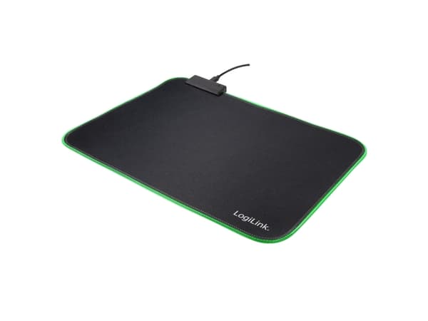 LogiLink ID0183, Musta, Yksivärinen, Polyesteri, Kumi, USB-virta, Useita, Pelihiirimatto