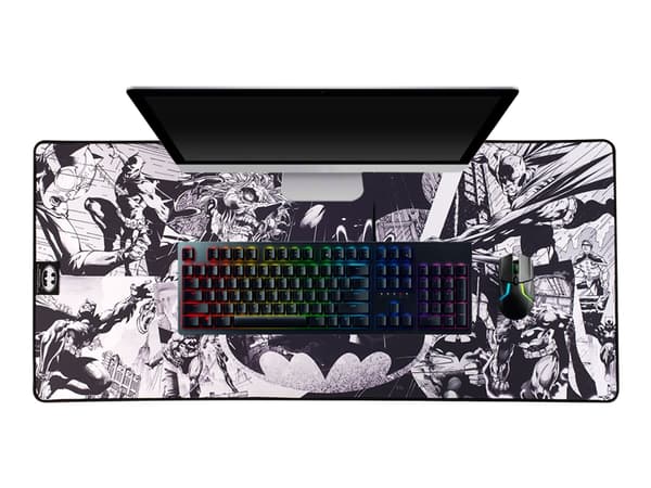 Subsonic - Batman - Anti-Rutsch-Mauspad XXL 90 mm x 40 mm mit Perlenbesatz - Offizielle Lizenz DC Comics