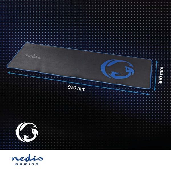 Nedis Gaming musemåtte | Gummi / Mikrofiber | Sort