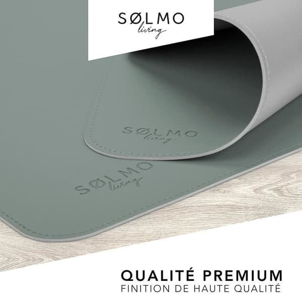 Slmo i Skrivbordskudde 60x35cm Med Musmatta i Läderimitation i Large Mat|Petroleum Blå-Grå.,|