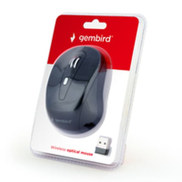 Trådlös Mus GEMBIRD MUSW-6B-01 Svart Svart/Grå (1 antal)