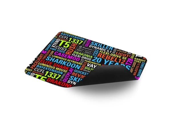 Sharkoon 20 Years Mouse Mat, Multifärg, Bild, Gummi, Textil, Halksäkert underlag, Spelmusmatta