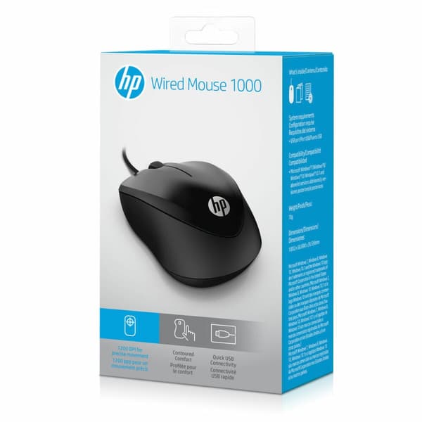Mus med kabel og optisk sensor HP 1000