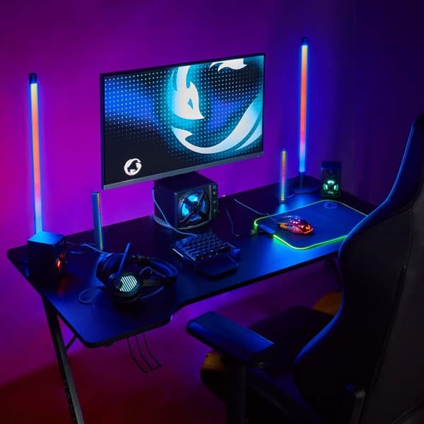 Nedis Gaming musmatta | Gummi / Mikrofiber | Svart