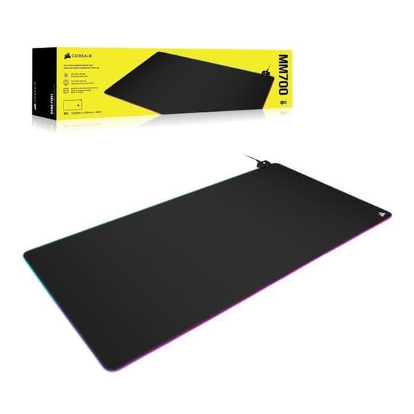 Musmatta - CORSAIR - RGB-belysning - 3XL - Svart