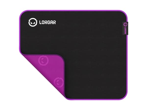 Lorgar LRG-GMP313, Musta, Purppura, Kuva, Elastaani, Liukumaton pohja, Pelihiirimatto