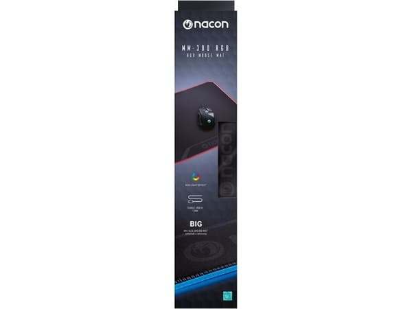 NACON MM-300RGB, Svart, Monokromatiskt, USB-ström, Spelmusmatta