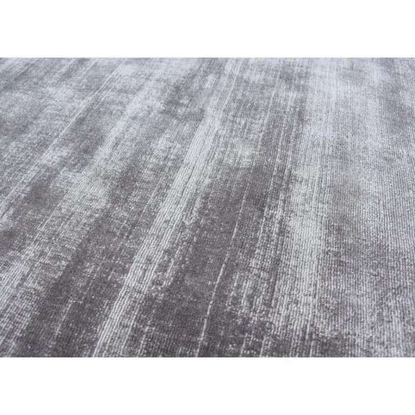 Handvävd viskostapet 90 x 150 cm - Grå - Tappeti 90 x 150 cm - Grå -