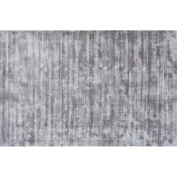 Handvävd viskostapet 90 x 150 cm - Grå - Tappeti 90 x 150 cm - Grå -