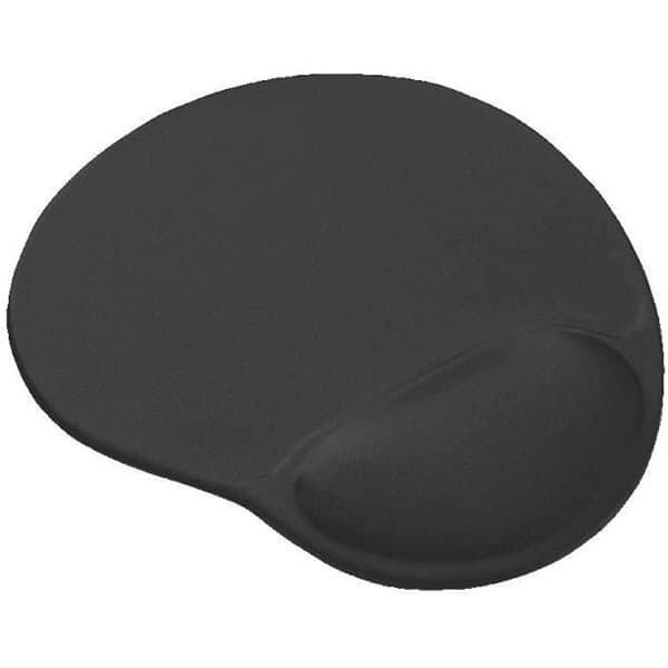 Trust Bigfoot Ergonomic Mouse Pad med Gel handledsstöd, 236 x 205 mm, halkfri bas - Svart