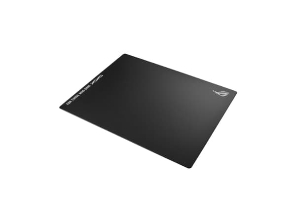 ASUS ROG Moonstone Ace L, Black, Pattern, Silicone, Tempered glass, Non-slip base, Gaming mouse pad