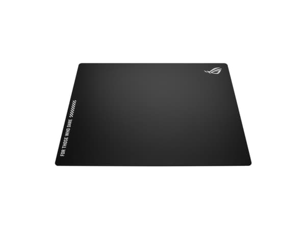 ASUS ROG Moonstone Ace L, Black, Pattern, Silicone, Tempered glass, Non-slip base, Gaming mouse pad