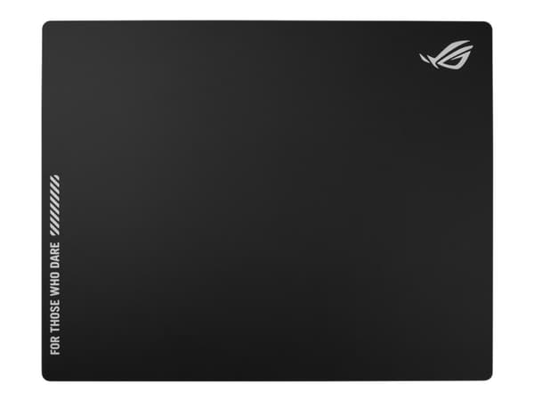 ASUS ROG Moonstone Ace L, Black, Pattern, Silicone, Tempered glass, Non-slip base, Gaming mouse pad