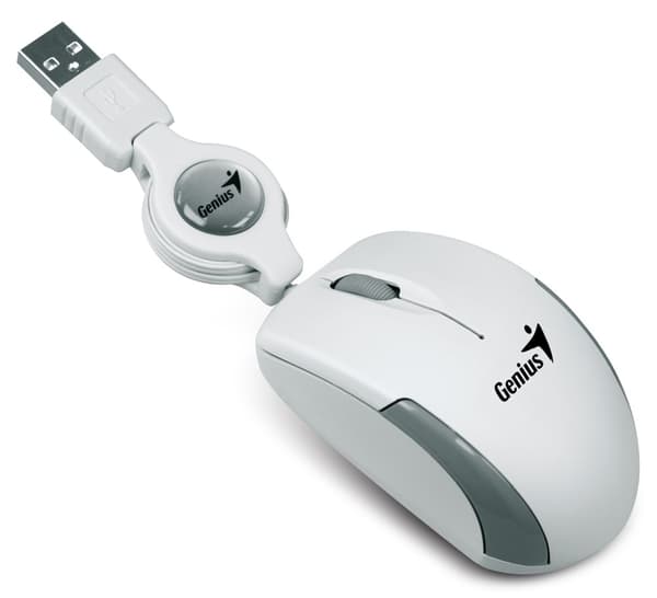 GENIUS Micro Traveler V2/ drátová/ 1200 dpi/ USB/ bílá Valkoinen