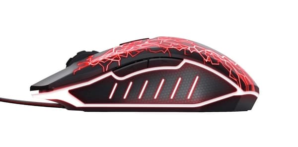 Trust GXT 105X Izza mouse Gaming Ambidextrous USB Type-A Optical 4000 DPI Svart