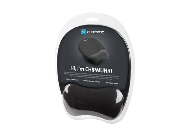 Natec Mouse pad with foam filling CHIPMUNK black