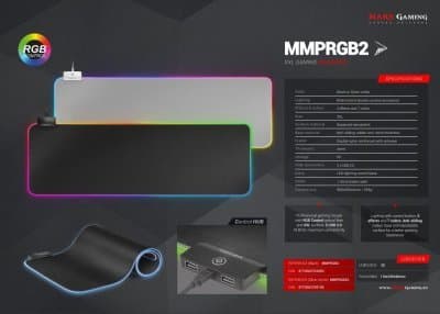 Mars Gaming MMPRGB2S RGB Backlit Gaming Mat