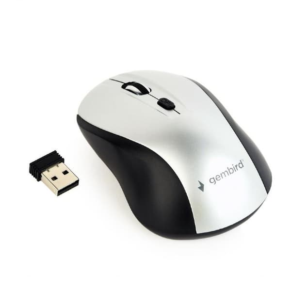 Gembird MUSW-4B-02-BS Wireless Black/Silver