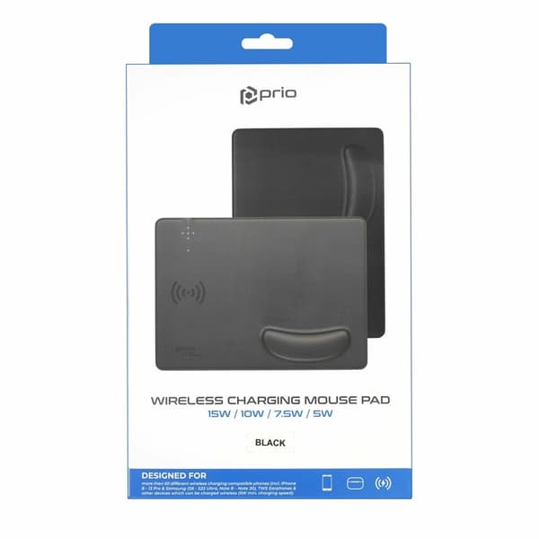 Prio Fast Wireless Charging Mouse Pad 15W (USB-C)