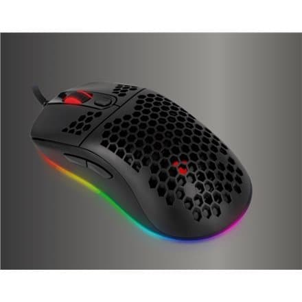 AROZZI herní myš FAVO Ultra Light Black/ drátová/ 16.000 dpi/ USB/ 7 tlačítek/ RGB/ černá