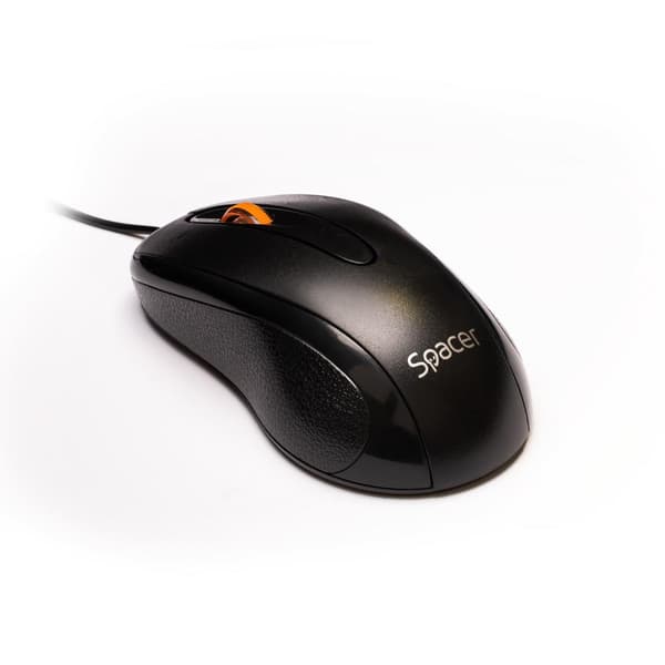 MOUSE  Spacer, PC sau NB, cu fir, USB, optic, 1000 dpi, butoane/scroll 3/1, , negru, "SPMO-F01" (timbru verde 0.18 lei)