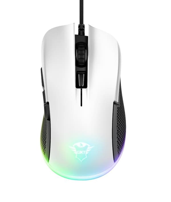 MOUSE USB OPTICAL GXT922W YBAR/24485 TRUST Sort, Hvid