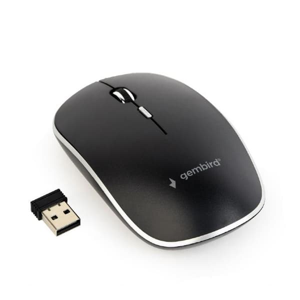Gembird MUSW-4B-01 Wireless Black Sort, Hvit