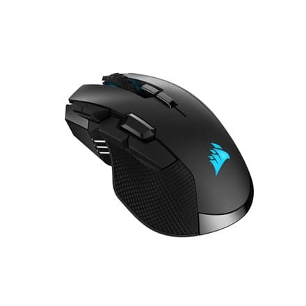 MOUSE CORSAIR, "IRONCLAW RGB", gaming, cu fir | wireless, USB | BT| 2.4GHz, 18000 dpi, 10/1, iluminare, butoane programabile, mod triplu de conectare,