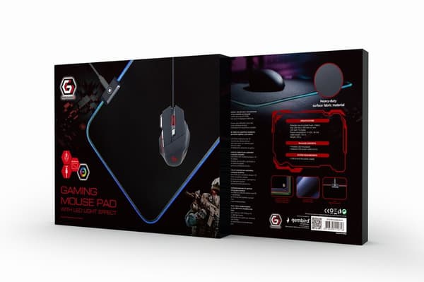 Gembird MP-GAMELED-L musmatta Gaming musmatta Svart