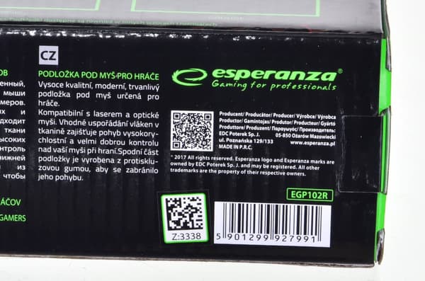 Esperanza EGP102R musmatta Gaming musmatta Svart