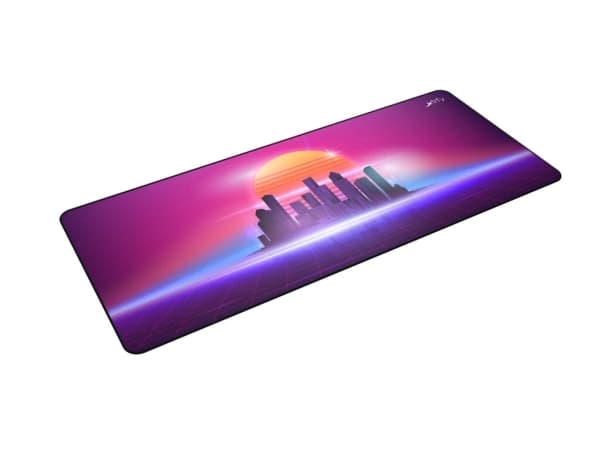 CHERRY XTRFY GP5-XL-RETROWAVE, Monivärinen, Kuva, Kangas, Kumi, Liukumaton pohja, Pelihiirimatto
