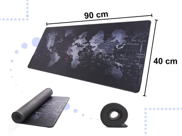RoGer World Maps Mouse Pad 40x90 cm