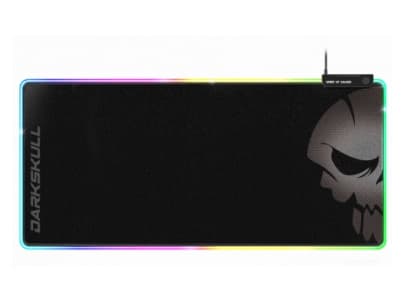 Spirit of Gamer Darkskull, Svart, Bild, Tyg, Gummi, USB-ström, Halksäkert underlag, Spelmusmatta