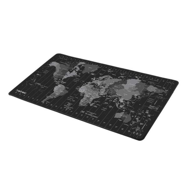 Natec Hiirimatto Time Zone Map 800 X 400 Mm Musta