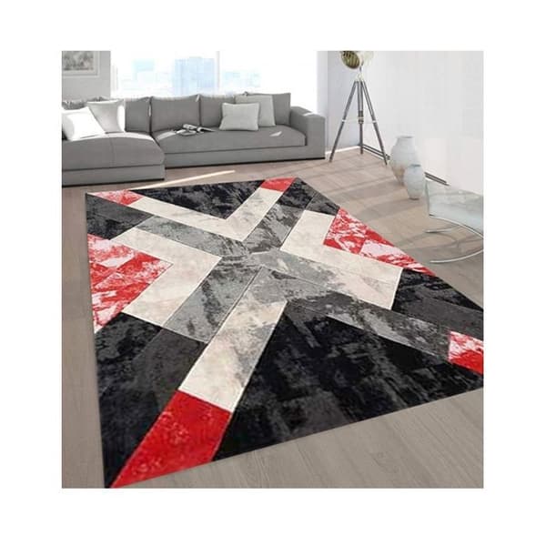 Salongmatta - KOLLEKTION DOT - Röd - 80x150 cm - Tjocklek 6mm - Latexbaksida