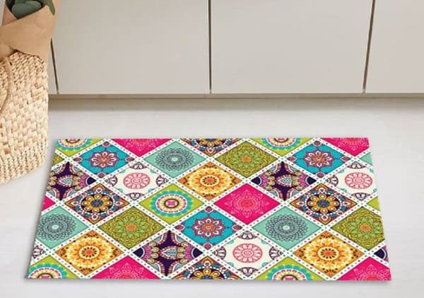 Färgglad Matta - Ej specificerad - 50x180 - Halkfri - Maskintvättbar - Polyester
