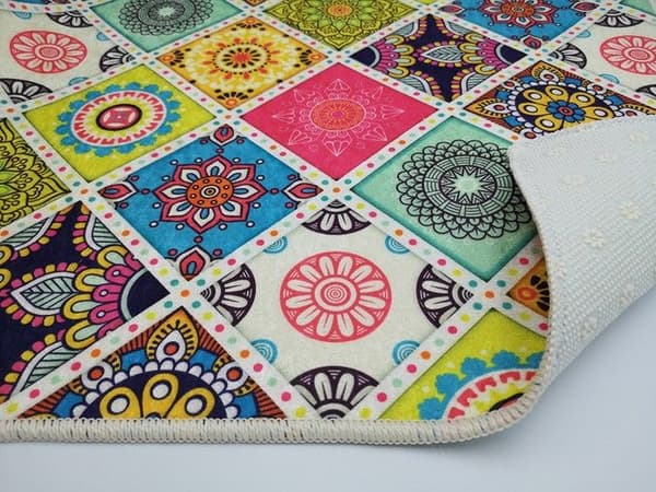 Färgglad Matta - Ej specificerad - 50x180 - Halkfri - Maskintvättbar - Polyester