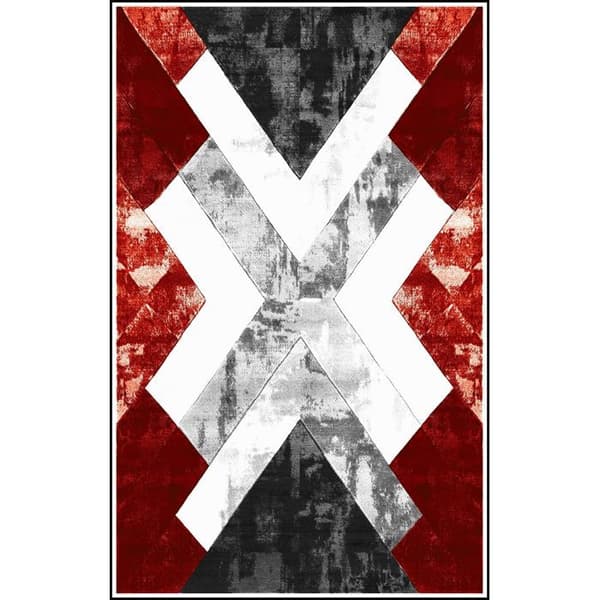 Matta X Röd, Storlek: 160x230