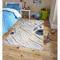 Miniatyrbild 4 av 4: Tapis - ZEBRA - Blå - 80x150 cm - Mjuk vid beröring - Halkskyddande - Maskintvättbar