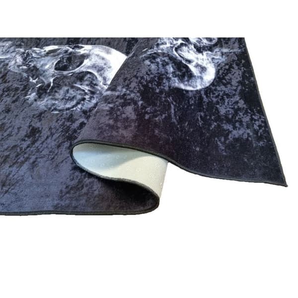Matta - KOLLEKTION DOT - SKULL - Svart - 120x180 cm - Tjocklek 6mm - 720g/m²