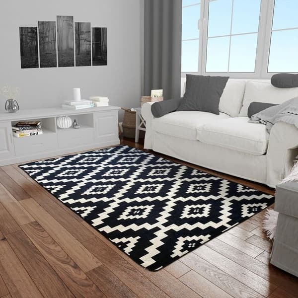 Tavla - MANI TEXTIL - Skandinavisk - Svart - 160x230 cm - Halkfri