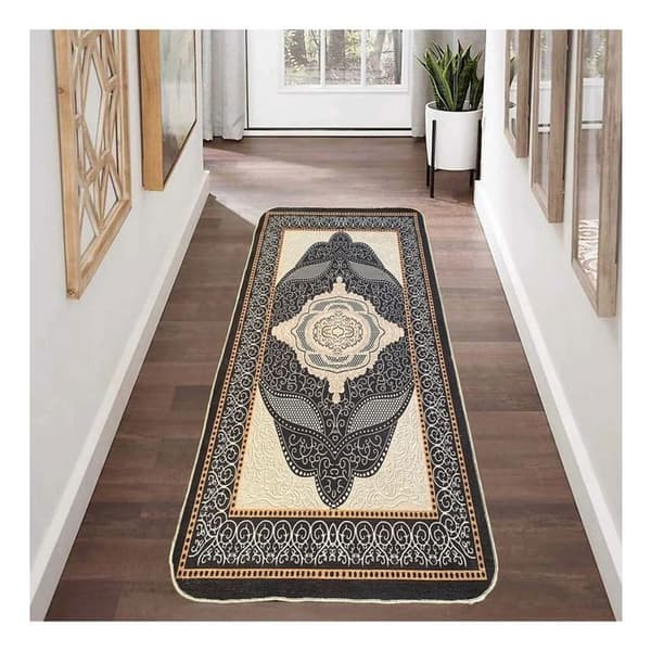 Svart OTTOMAN matta, Storlek: 80x150