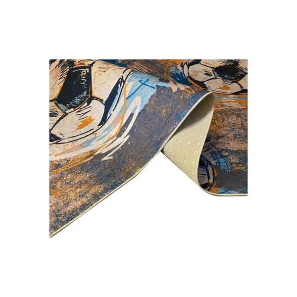 Matta - Fotboll - 120x160 - 100% Polyester - Rutschkåpa - Grafiska mönster