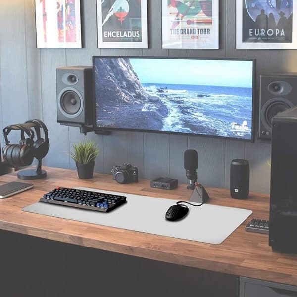 Gaming Musmatta - YIKXIULF - 900 x 400 mm - Halka gummi yta - Vit